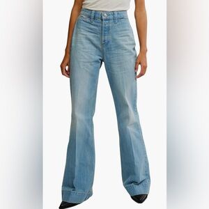 Free people Women's Light Blue Flared Jeans